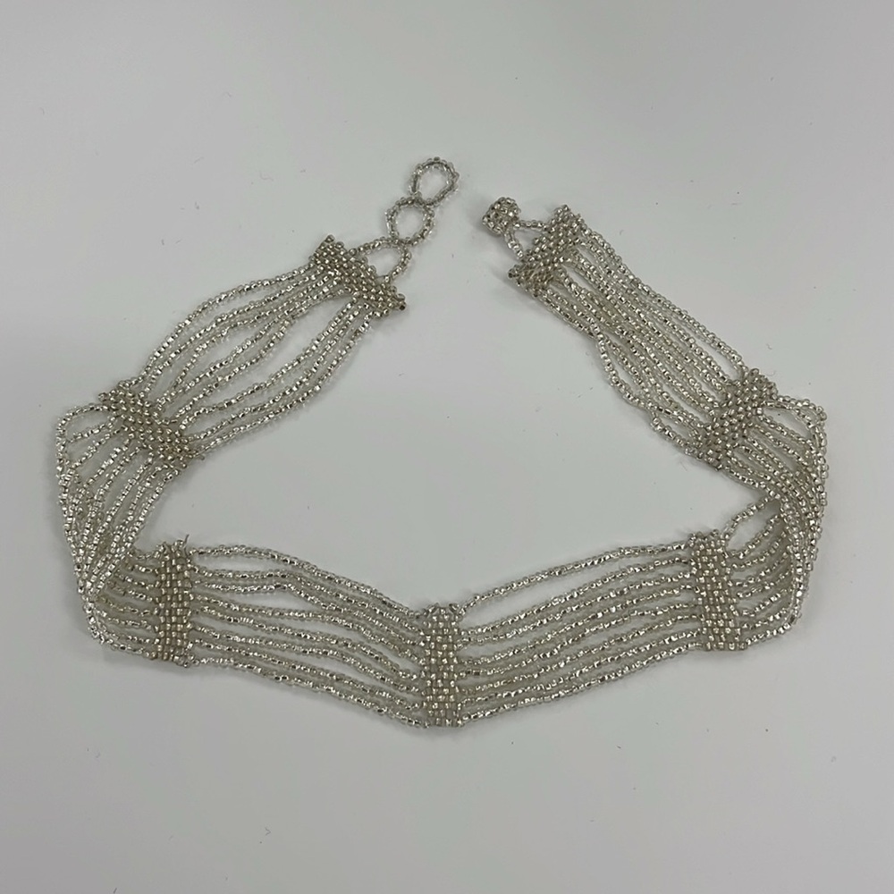 Glass Bead Choker Necklace